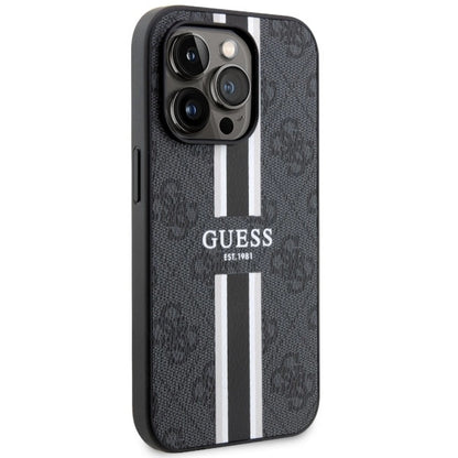 Guess GUHMP14LP4RPSK iPhone 14 Pro 6.1" black/black hardcase 4G Printed Stripes MagSafe_3
