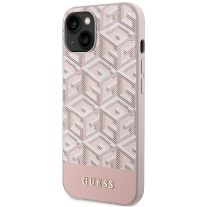 Guess GUHMP14MHGCFSEP iPhone 14 Plus 6.7" pink/pink hard case GCube Stripes MagSafe_1