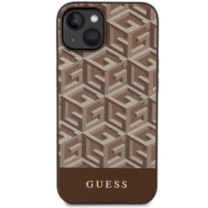 Guess GUHMP14MHGCFSEW iPhone 14 Plus 6.7" brown/brown hard case GCube Stripes MagSafe_2