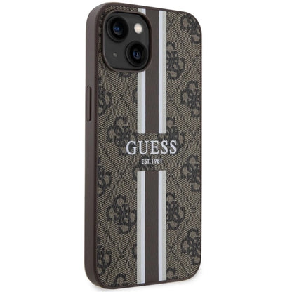 Guess GUHMP14MP4RPSW iPhone 14 Plus 6.7" brown/brown hardcase 4G Printed Stripes MagSafe_3