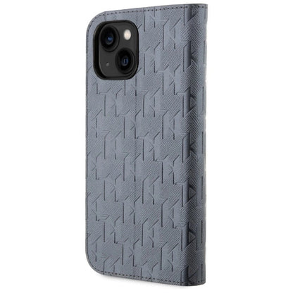 Karl Lagerfeld KLBKP14SSAKLHPG iPhone 14 6.1" bookcase silver/silver Saffiano Monogram_1