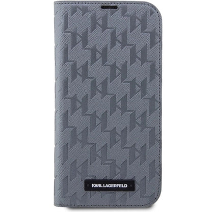 Karl Lagerfeld KLBKP14SSAKLHPG iPhone 14 6.1" bookcase silver/silver Saffiano Monogram_2