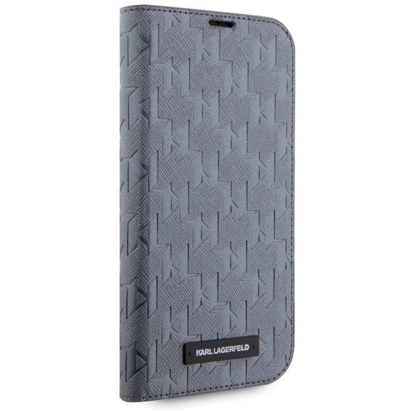 Karl Lagerfeld KLBKP14SSAKLHPG iPhone 14 6.1" bookcase silver/silver Saffiano Monogram_4
