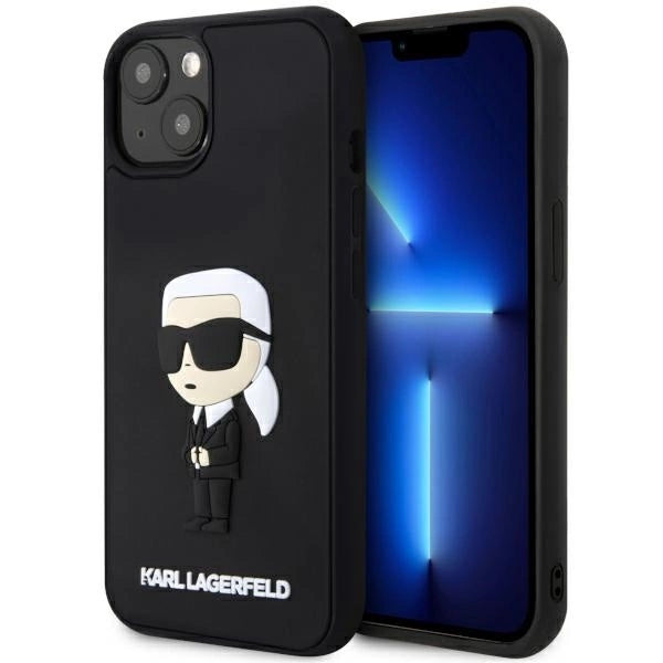 Karl Lagerfeld KLHCP14M3DRKINK iPhone 14 Plus 6.7" black/black hardcase Rubber Ikonik 3D_0