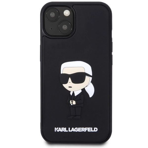Karl Lagerfeld KLHCP14M3DRKINK iPhone 14 Plus 6.7" black/black hardcase Rubber Ikonik 3D_2