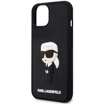 Karl Lagerfeld KLHCP14M3DRKINK iPhone 14 Plus 6.7" black/black hardcase Rubber Ikonik 3D_5