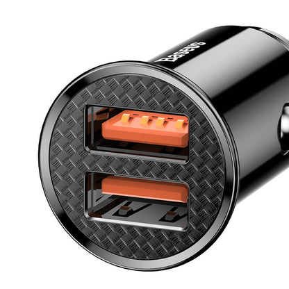 Baseus Circular 2xUSB QC3.0 5A 30W car charger (black)_7