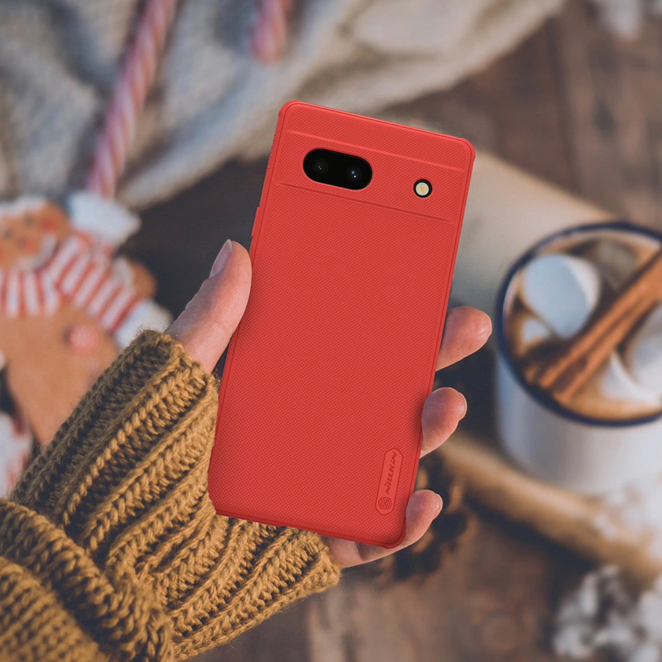 Google Pixel 7a Hard Case Nillkin Super Frosted Shield Pro Hard Case - Black_16