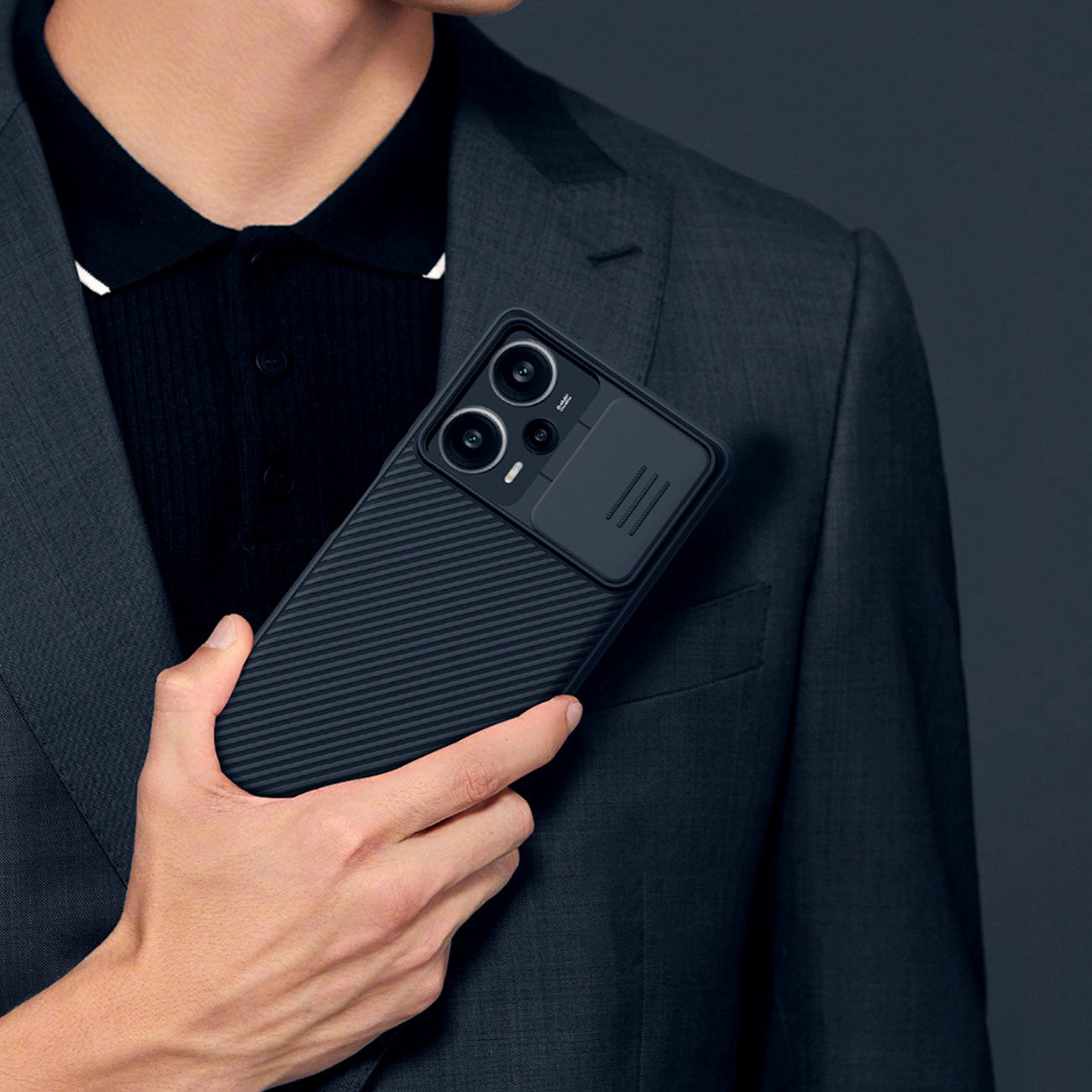 Xiaomi Redmi Note 12 Turbo / Xiaomi Poco F5 Armored Case with Nillkin CamShield Pro Case - Black_14