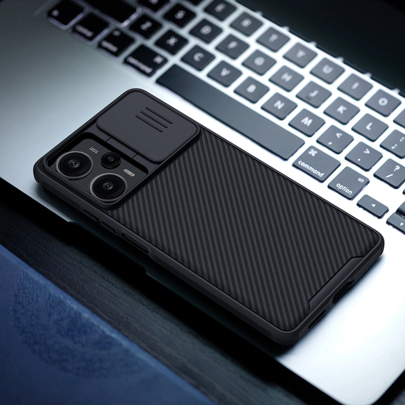 Xiaomi Redmi Note 12 Turbo / Xiaomi Poco F5 Armored Case with Nillkin CamShield Pro Case - Black_15
