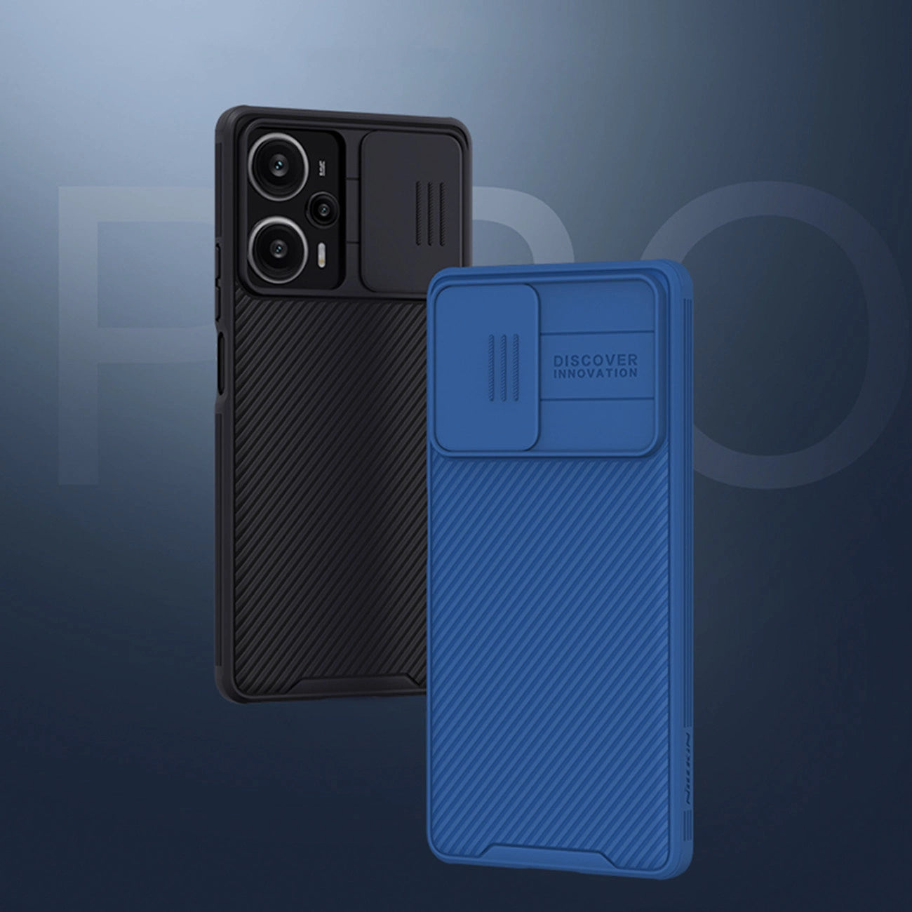 Xiaomi Redmi Note 12 Turbo / Xiaomi Poco F5 Armored Case with Nillkin CamShield Pro Case - Black_6