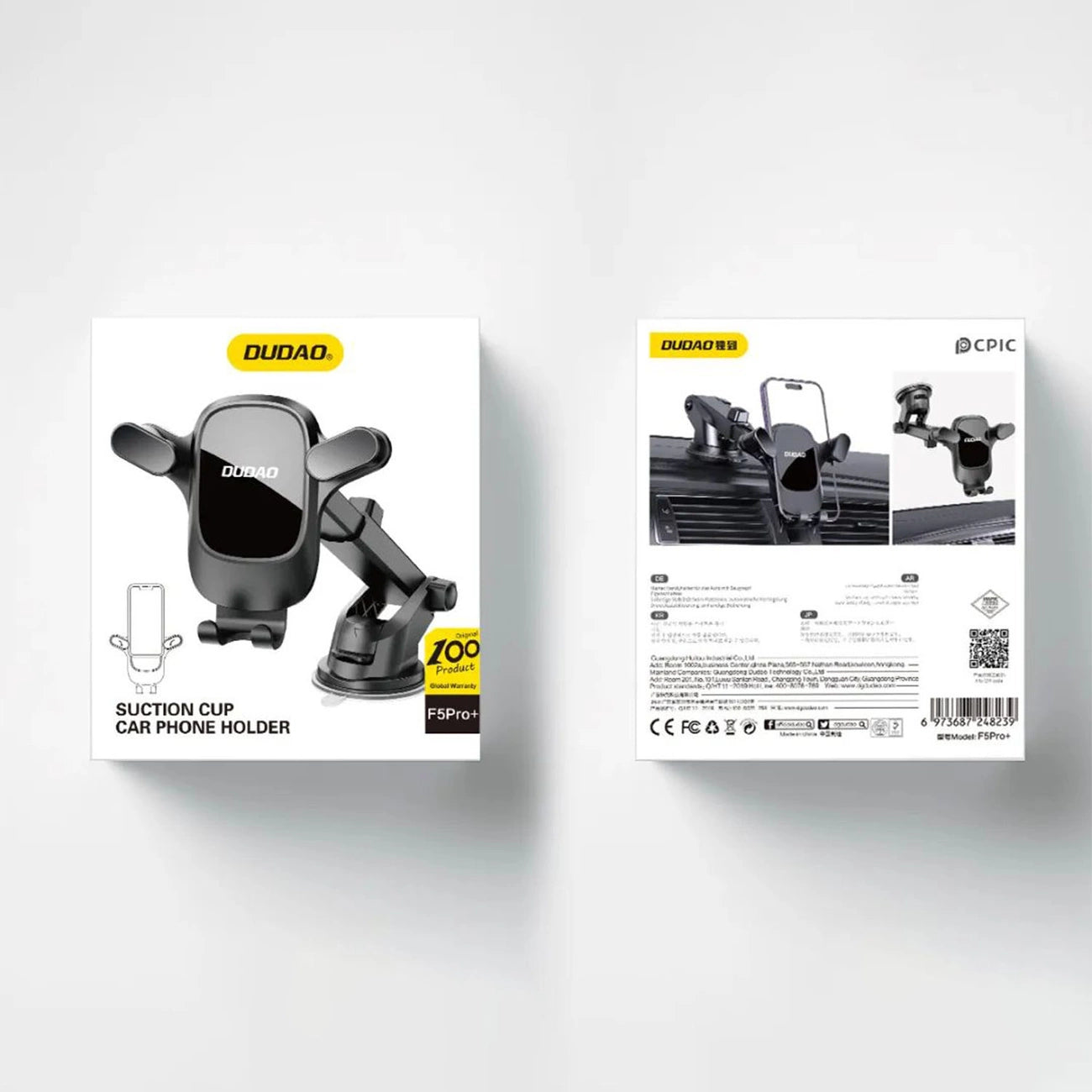 Car phone holder for Dudao F5Pro cockpit - black_4