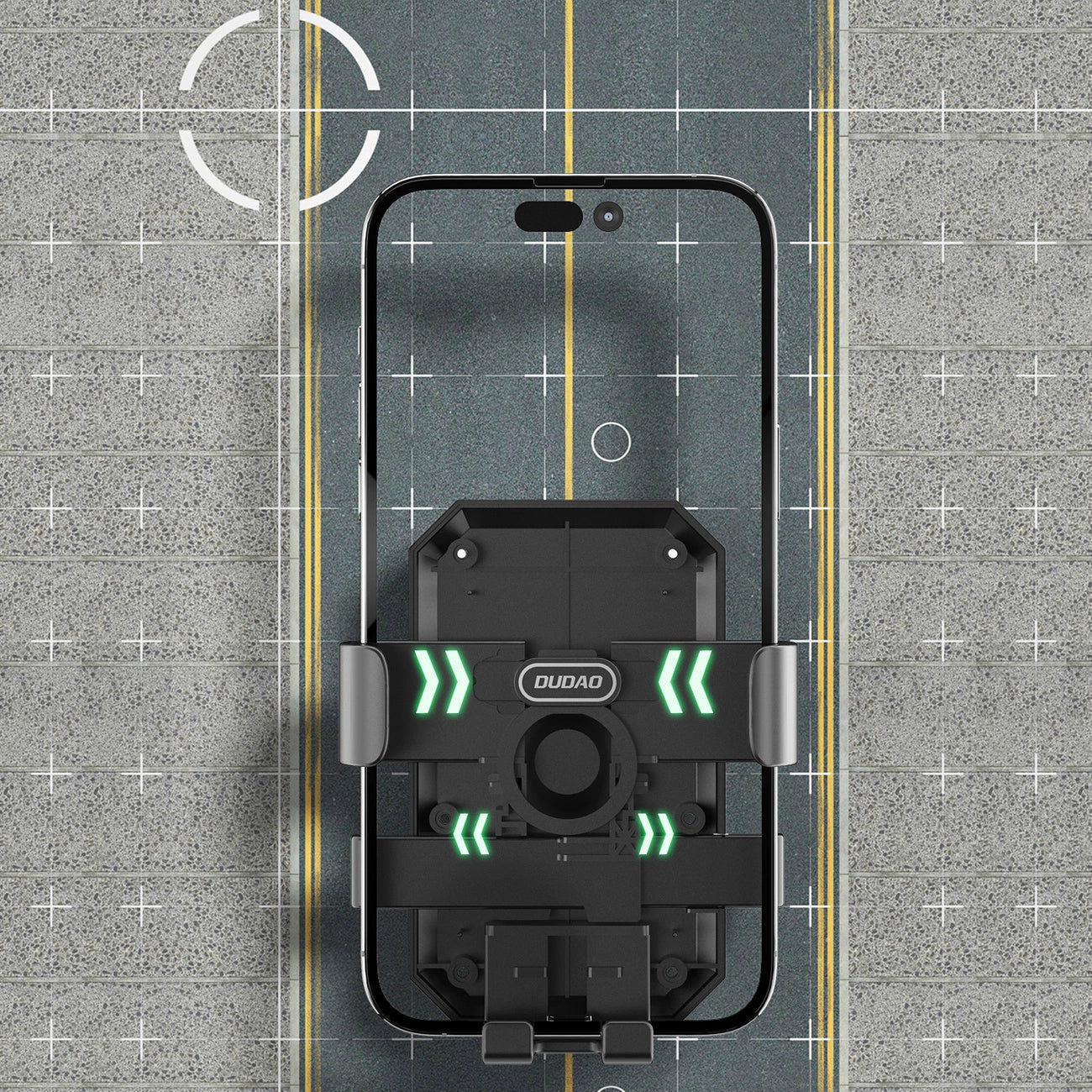 Dudao F7C+ bicycle / motorcycle phone holder - black_3