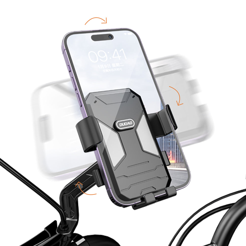 Dudao F7C+ bicycle / motorcycle phone holder - black_2