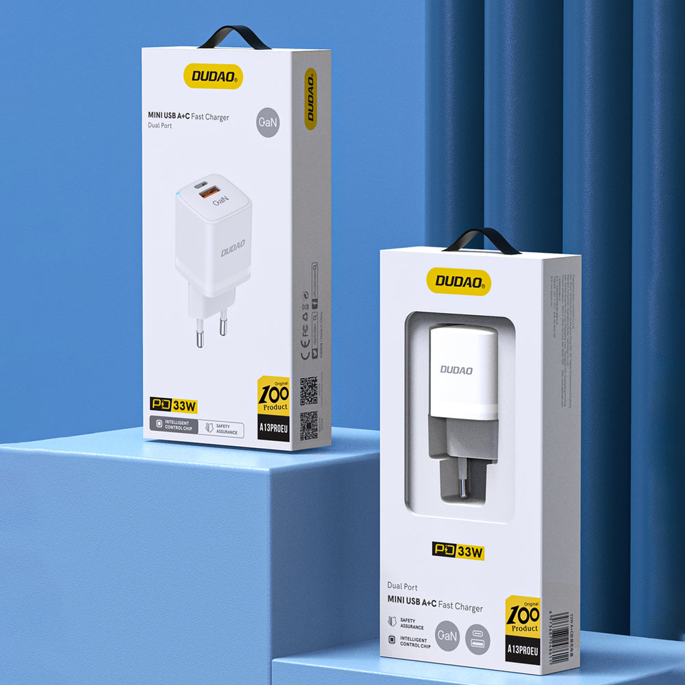 Wall charger GaN 33W PPS USB C/USB Dudao A13Pro - white_8