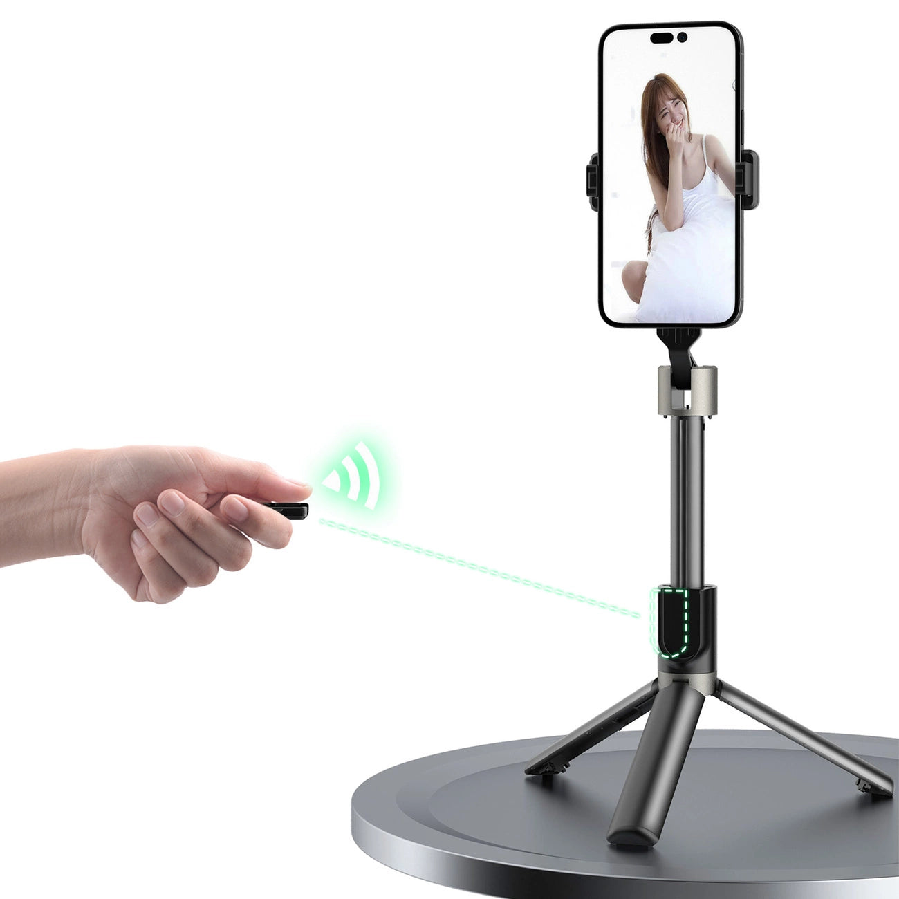 Selfie stick / telescopic pole with tripod Dudao F18W - white_2