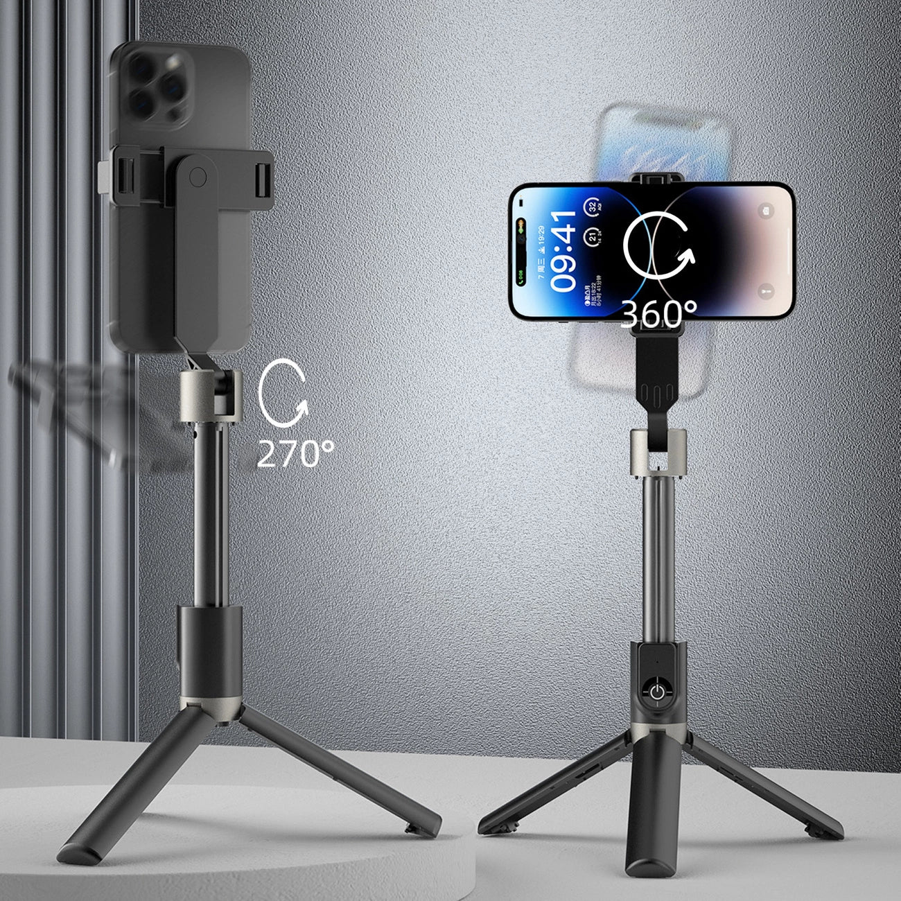 Selfie stick / telescopic pole with tripod Dudao F18B - black_3