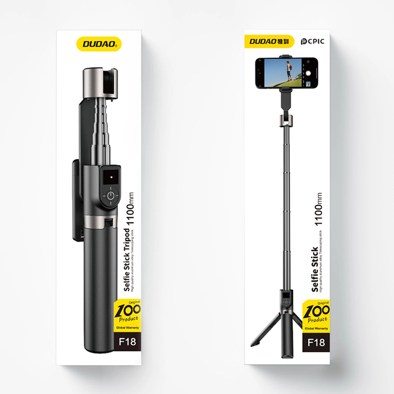 Selfie stick / telescopic pole with tripod Dudao F18B - black_4