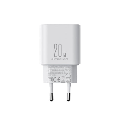 Joyroom JR-TCF05 20W USB-C / USB-A Fast Dual Port Wall Charger - White + USB-C - Lightning 1m_13