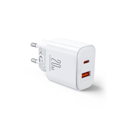 Joyroom JR-TCF05 20W USB-C / USB-A Fast Dual Port Wall Charger - White + USB-C - Lightning 1m_4