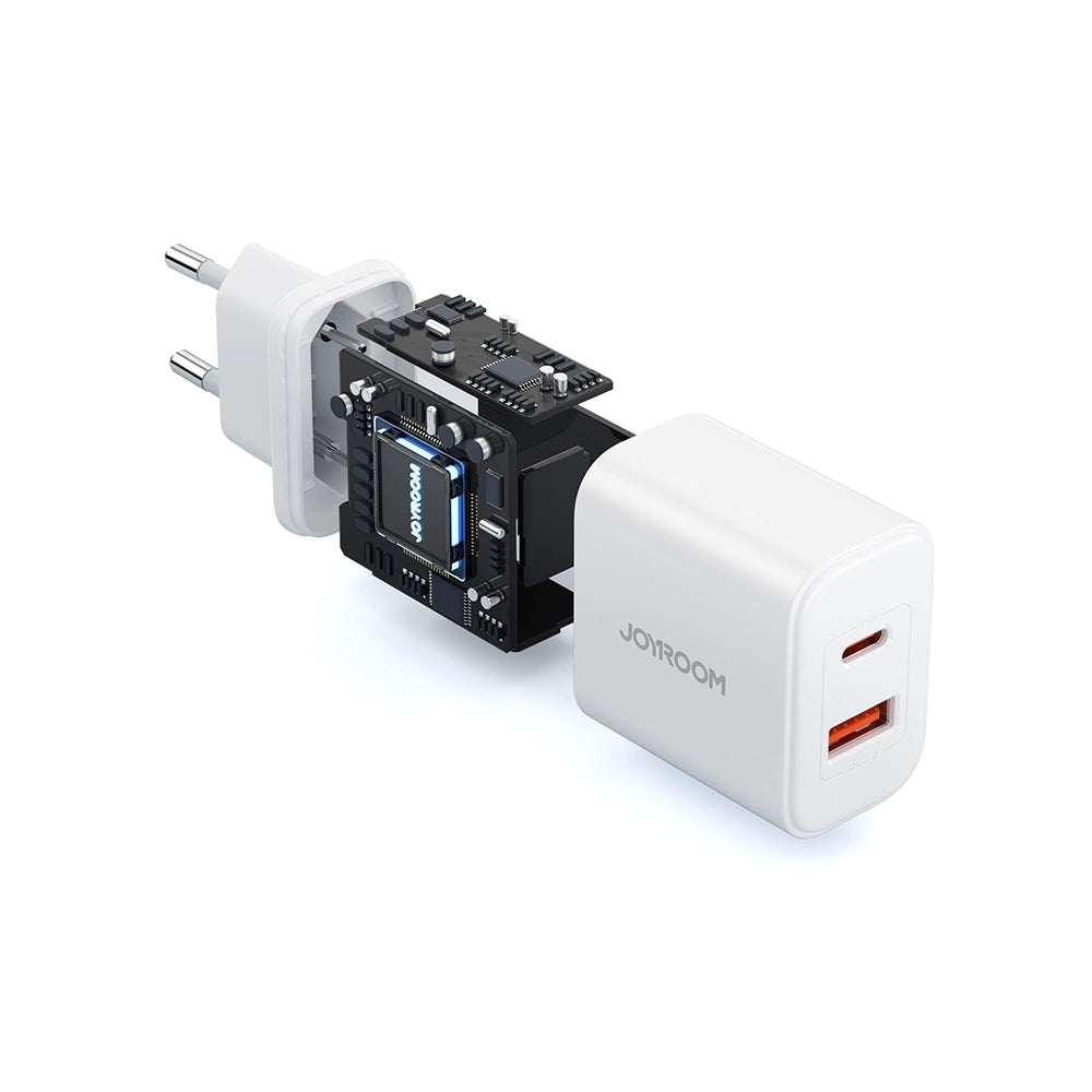 Joyroom JR-TCF05 20W USB-C / USB-A Fast Dual Port Wall Charger - White + USB-C - Lightning 1m_9