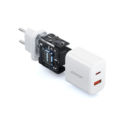 Joyroom JR-TCF05 20W USB-C / USB-A Fast Dual Port Wall Charger - White + USB-C - Lightning 1m_9