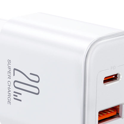 Joyroom JR-TCF05 20W USB-C / USB-A Fast Dual Port Wall Charger - White + USB-C - Lightning 1m_10