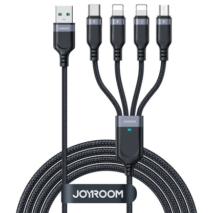 Joyroom Multi-Use Series S-A18 4in1 USB-A - USB-C / Lightning / Lightning / micro USB cable 1.2m - black_0