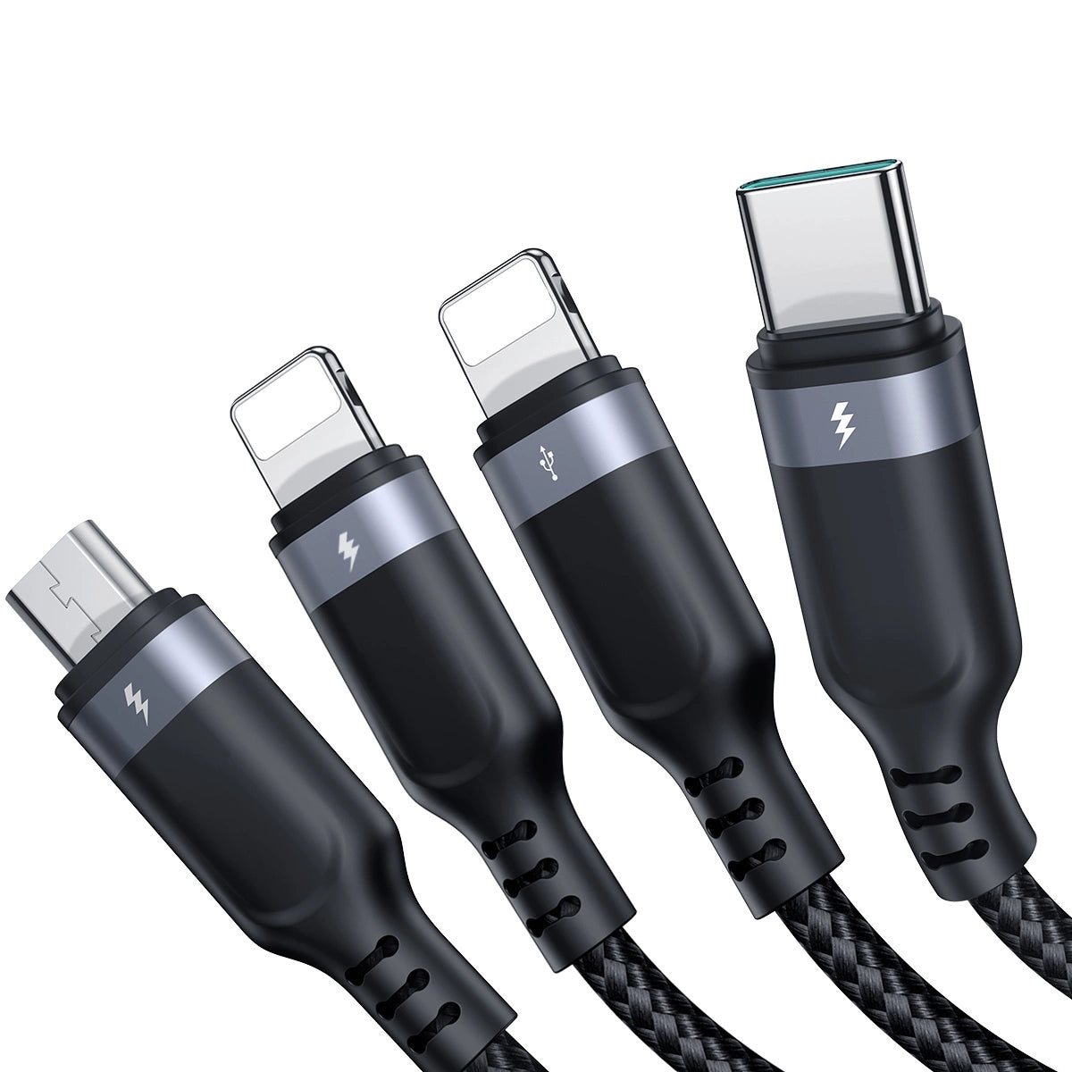 Joyroom Multi-Use Series S-A18 4in1 USB-A - USB-C / Lightning / Lightning / micro USB cable 1.2m - black_2