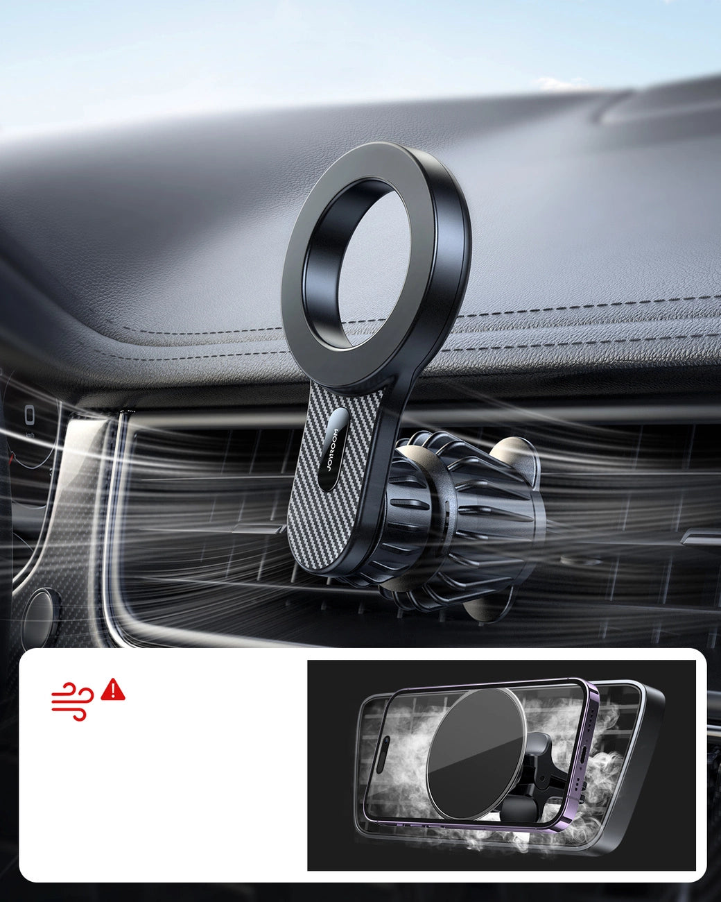 Magnetic air vent car holder Joyroom JR-ZS355 (black)_9