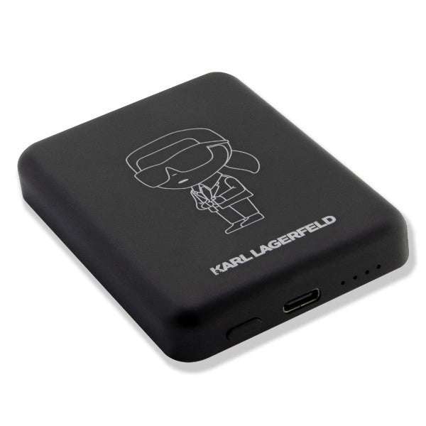 Karl Lagerfeld Inductive power bank KLPBMKIOTTGK 5W 3000mAh black/black Ikonik MagSafe_3