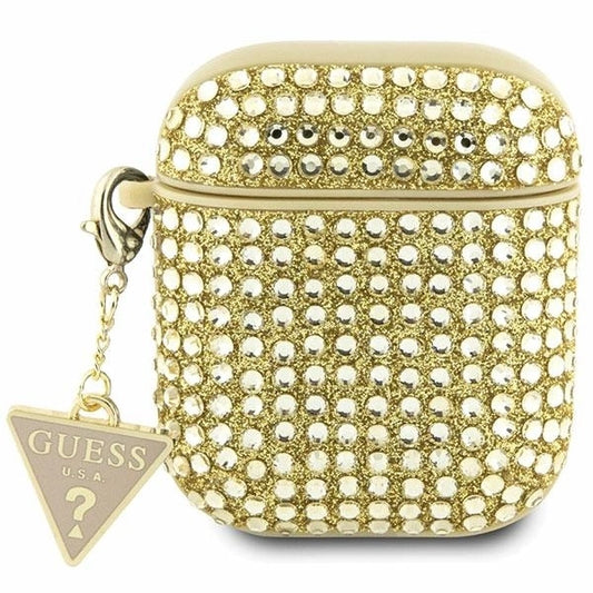 Guess GUA2HDGTPD AirPods 1/2 cover gold/gold Rhinestone Triangle Charm_0