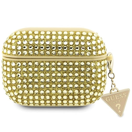 Guess GUAP2HDGTPD AirPods Pro 2 cover gold/gold Rhinestone Triangle Charm_0