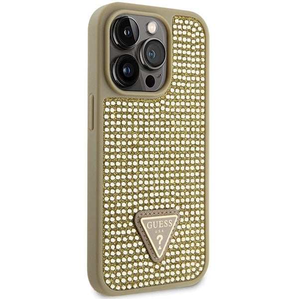 Guess GUHCP14LHDGTPD iPhone 14 Pro 6.1" gold/gold hardcase Rhinestone Triangle_3