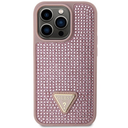 Guess GUHCP14LHDGTPP iPhone 14 Pro 6.1" pink/pink hardcase Rhinestone Triangle_2
