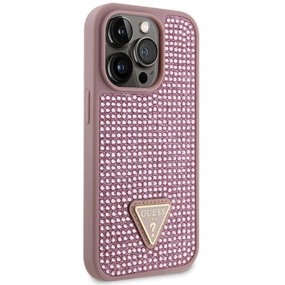 Guess GUHCP14LHDGTPP iPhone 14 Pro 6.1" pink/pink hardcase Rhinestone Triangle_3