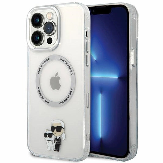 Karl Lagerfeld KKLHMP13XHNKCIT iPhone 13 Pro Max 6.7&quot; hardcase transparent Iconic Karl&amp;Choupette Magsafe_0