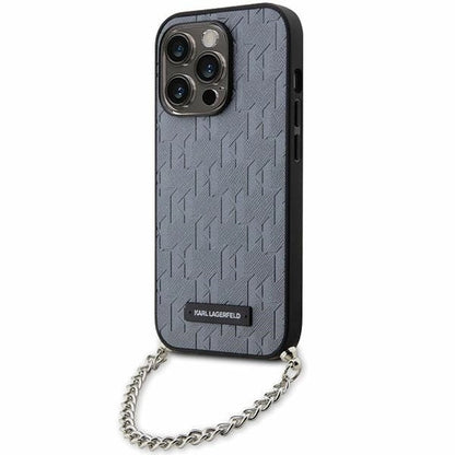 Karl Lagerfeld KLHCP14LSACKLHPG iPhone 14 Pro 6.1" silver/silver hardcase Saffiano Monogram Chain_0