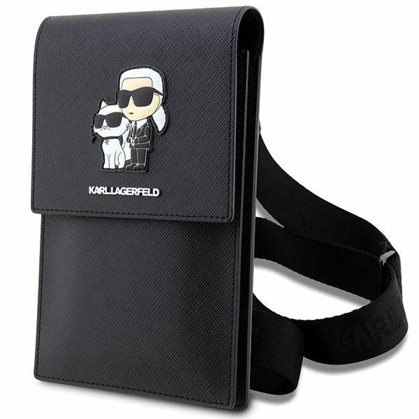 Karl Lagerfeld Handbag KLWBSAKCPMK black/black Saffiano Karl & Choupette_0
