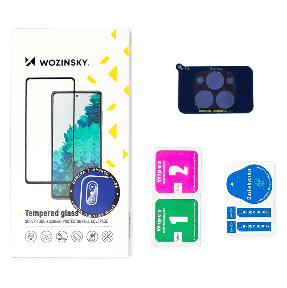 9H tempered glass for iPhone 15 Pro Wozinsky Full Camera Glass - black_2