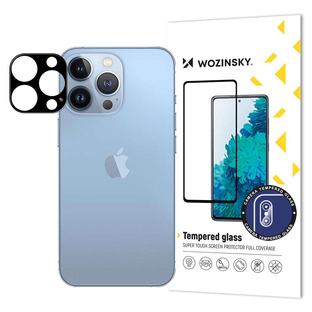 9H tempered glass for iPhone 15 Pro Wozinsky Full Camera Glass - black_0
