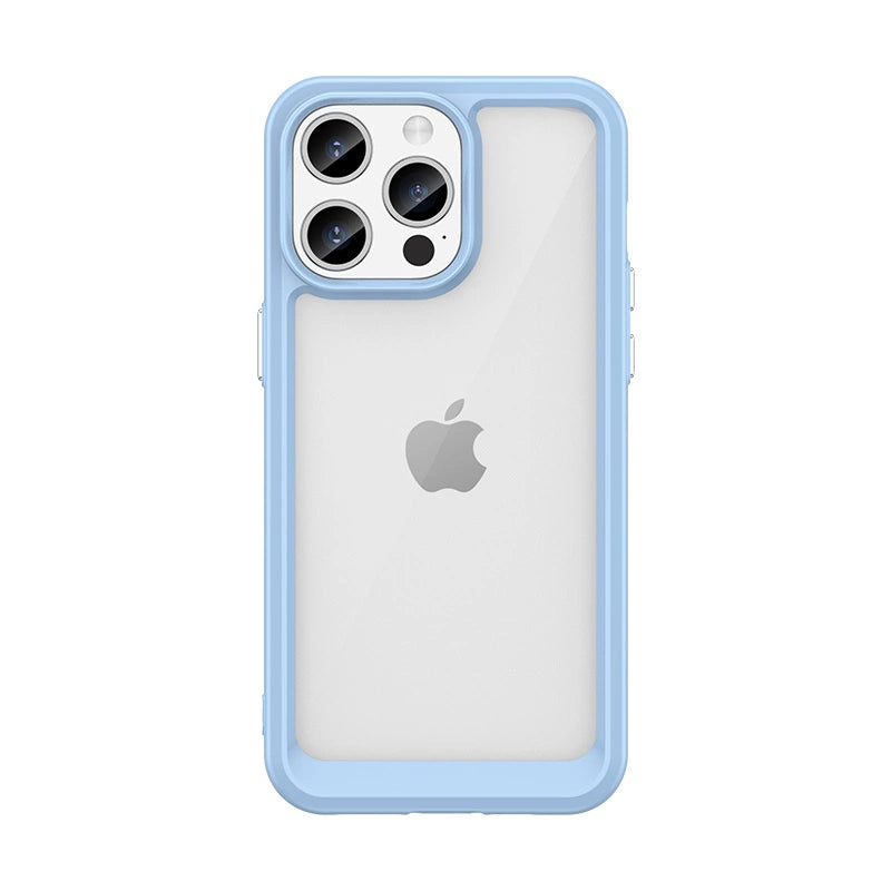 iPhone 15 Pro Max Outer Space Reinforced Case with Flexible Frame - Blue_0