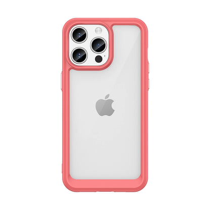 Reinforced case with a flexible frame for iPhone 15 Pro Outer Space - red_0