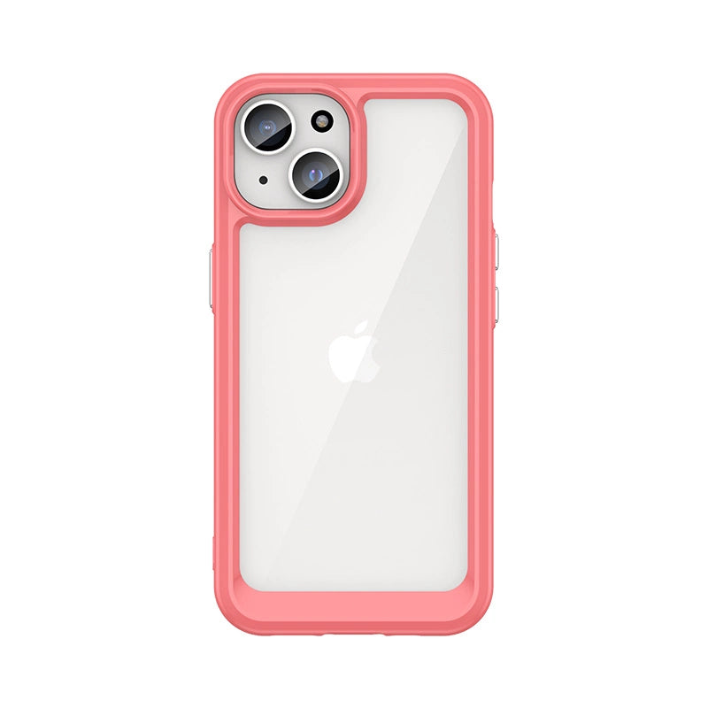 iPhone 15 Plus Outer Space reinforced case with a flexible frame - red_0