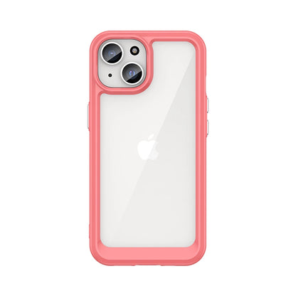 iPhone 15 Plus Outer Space reinforced case with a flexible frame - red_0