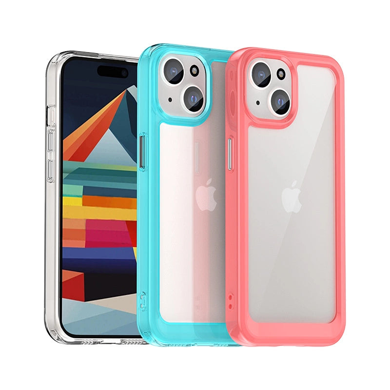 iPhone 15 Plus Outer Space reinforced case with a flexible frame - red_5