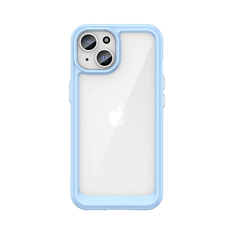 iPhone 15 Plus Outer Space Reinforced Case with Flexible Frame - Blue_0