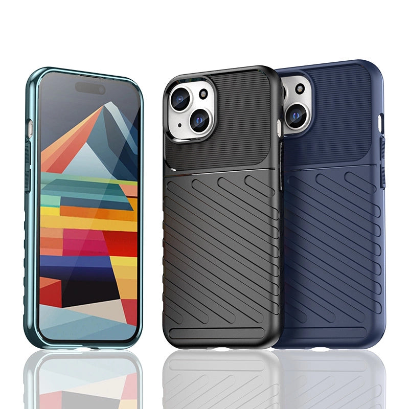 Armored iPhone 15 Thunder Case - blue_1