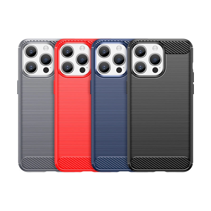 Flexible carbon pattern case for iPhone 15 Pro Max Carbon Case - blue_6