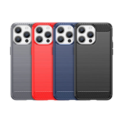 Flexible carbon pattern case for iPhone 15 Pro Max Carbon Case - blue_6